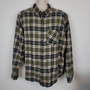 NWOT Tall Pines by Woolrich Green Plaid Button Down Long Sleeve Shirt Mens XL